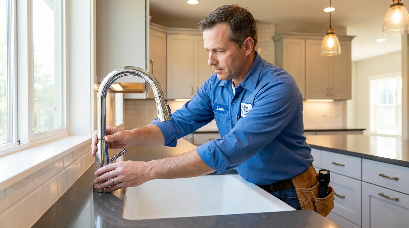 Kitchen faucet installation by Johns Plumbing LLC in Pottstown